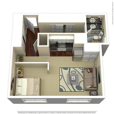 Studio B floor plan