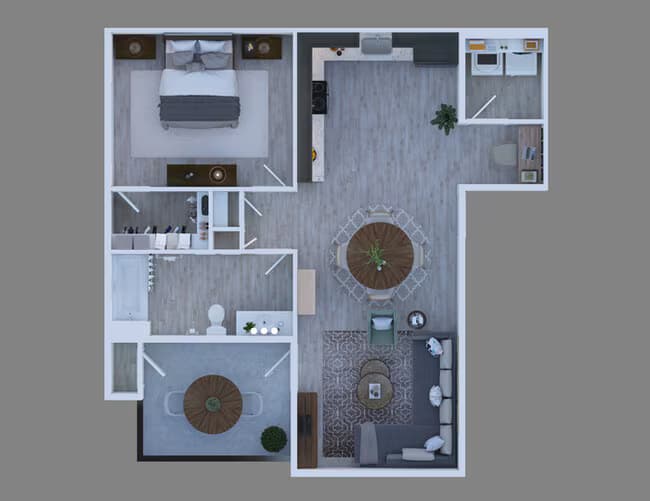 1 Bedroom, 1 Bathroom M301 floor plan