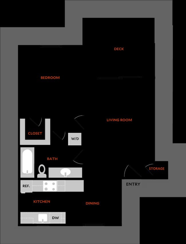 Plan 1BR 1504 floor plan