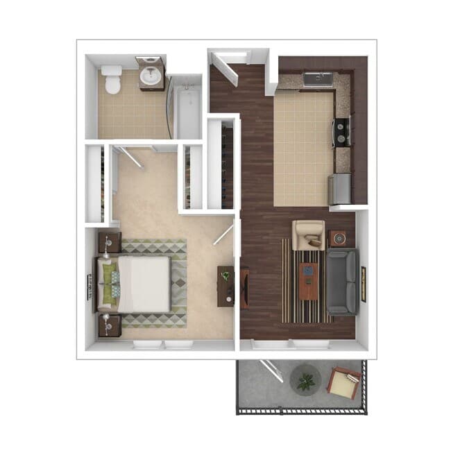 One Bedroom floor plan