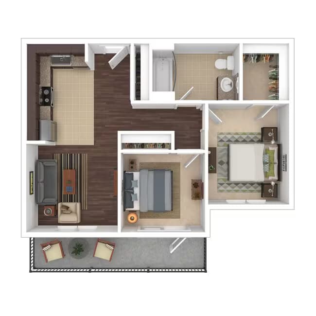 Two Bedroom floor plan