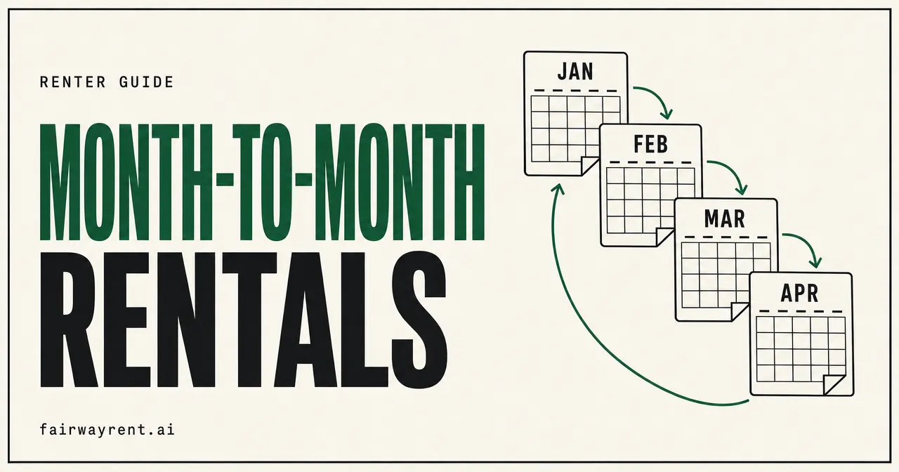 A month-to-month rental calendar renews from January through April
